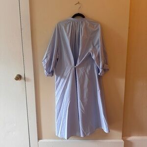 COS Shirt Dress - unique architectural detail - light blue
